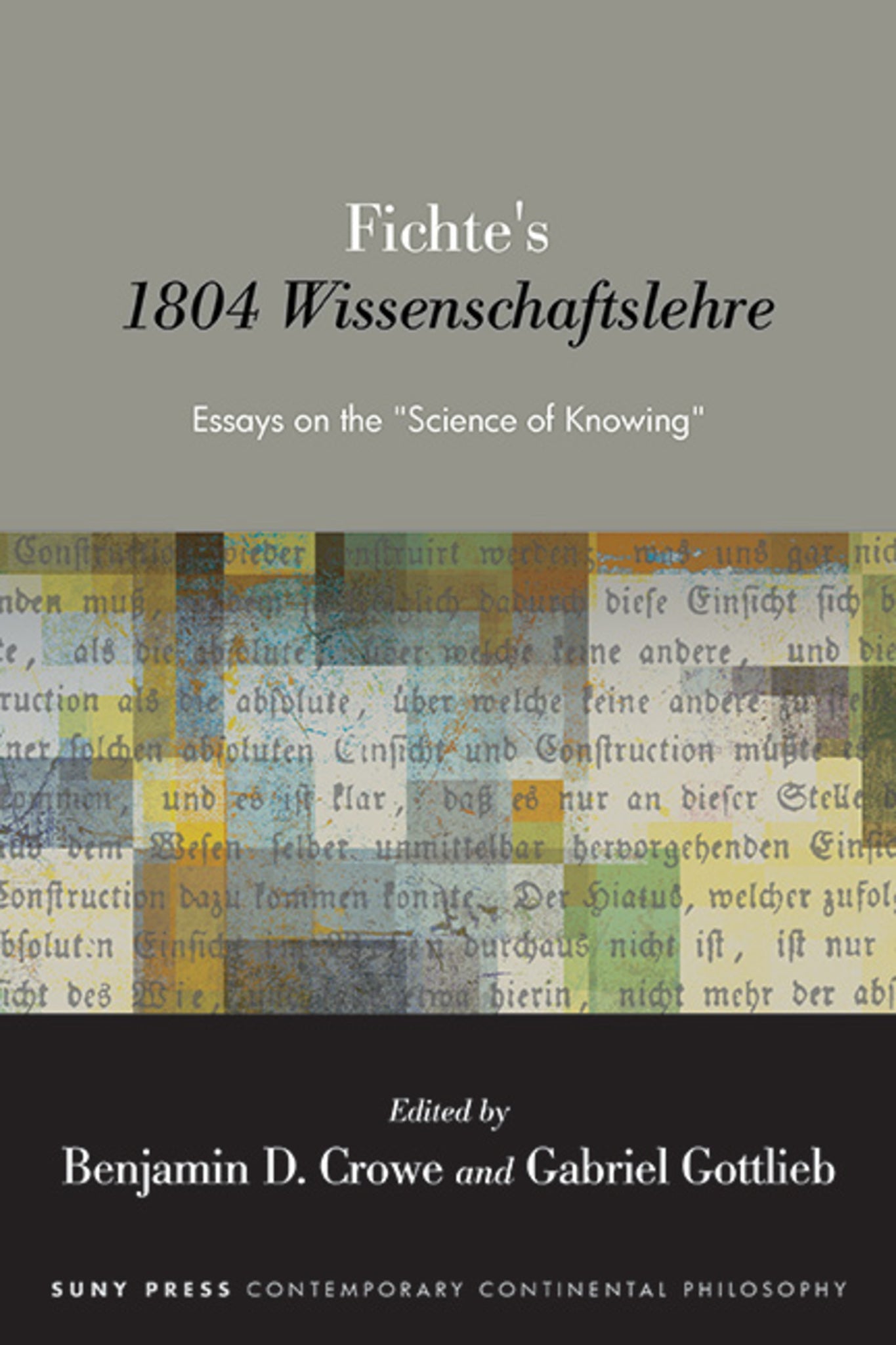 Cover image for Fichte's 1804 Wissenschaftslehre ISBN 9781438495941